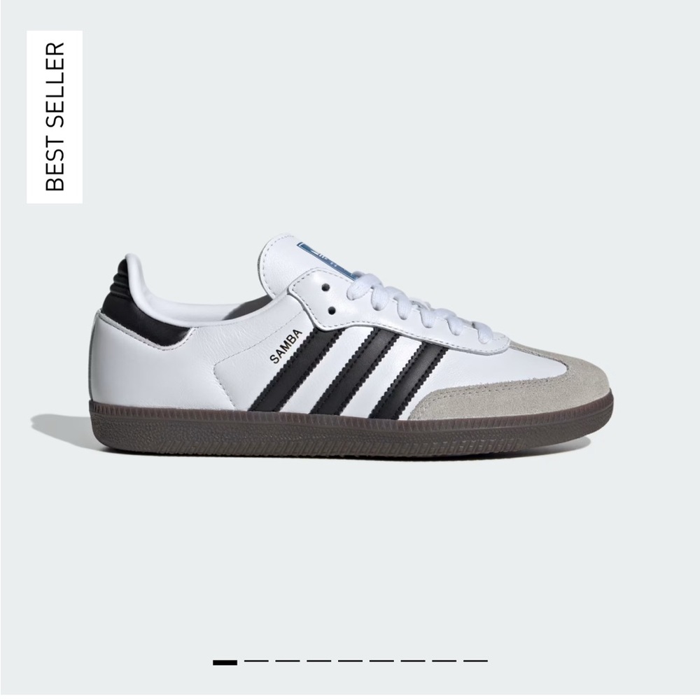 NWT Adidas Samba Cloud White/Core Black/ Gum Sole Sneakers